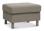 Wendy puf, rektangulær – antelope beige polyester stof og børstet aluminium (85×72) - Kategori: Komfortable og praktiske puffer 4 Wendy puf, rektangulær - antelope beige polyester stof og børstet aluminium (85x72)