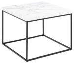 ACT NORDIC Barossa sofabord, kvadratisk – hvid papir Carrara marmorlook og sort stål (60×60) - Kategori: 4 ACT NORDIC Barossa sofabord, kvadratisk - hvid papir Carrara marmorlook og sort stål (60x60)