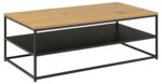 ACT NORDIC Gila sofabord, m. 1 hylde, rektangulær – natur vild eg/sort melamin, sort metal (120×60) - Kategori: 4 ACT NORDIC Gila sofabord, m. 1 hylde, rektangulær - natur vild eg/sort melamin, sort metal (120x60)
