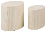ACT NORDIC Mice sofabord, oval – beige travertinpapir (sæt af 2) - Kategori: 4 ACT NORDIC Mice sofabord, oval - beige travertinpapir (sæt af 2)