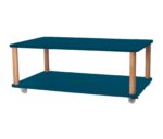 ASHME Sofabord med Hjul 64x105cm Benzinblå - Kategori: 4 ASHME Sofabord med Hjul 64x105cm Benzinblå