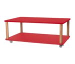 ASHME Sofabord med Hjul 64x105cm Pure Red - Kategori: 4 ASHME Sofabord med Hjul 64x105cm Pure Red