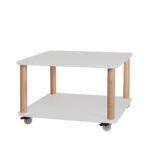 ASHME Sofabord med Hjul 64x64cm Perlegrå - Kategori: 4 ASHME Sofabord med Hjul 64x64cm Perlegrå