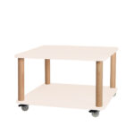ASHME Sofabord med hjul 64x64cm Kridthvid - Kategori: 4 ASHME Sofabord med hjul 64x64cm Kridthvid