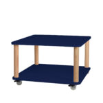 ASHME Sofabord med hjul 64x64cm Marineblå - Kategori: 4 ASHME Sofabord med hjul 64x64cm Marineblå