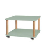 ASHME Sofabord med hjul 64x64cm Salviegrøn - Kategori: 4 ASHME Sofabord med hjul 64x64cm Salviegrøn