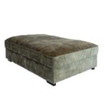 Andora grøn velour puf | Chelsey puf til flydersofaen - Kategori: Komfortable og praktiske puffer 4 Andora grøn velour puf | Chelsey puf til flydersofaen