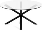 Argo, Rundt sofabord, klar/sort, H40x82x82 cm, glas - Kategori: 4 Argo, Rundt sofabord, klar/sort, H40x82x82 cm, glas