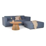 Balu Sofa – Blå Stof - Kategori: Komfortable og praktiske puffer 4 Balu Sofa - Blå Stof