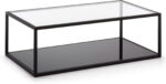 Blackhill, Sofabord, sort/klar, H35x110x60 cm, glas - Kategori: 4 Blackhill, Sofabord, sort/klar, H35x110x60 cm, glas