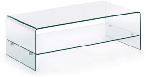 Burano, Sofabord, klar, H35x110x55 cm, glas