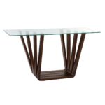 Console Brun Gennemsigtig Krystal Valnød 145 x 45 x 75 cm - Kategori: 4 Console Brun Gennemsigtig Krystal Valnød 145 x 45 x 75 cm