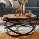 Designer sofabord i massivt træ / metal, industrielt look, 60x30x60 cm, brun - Kategori: 4 Designer sofabord i massivt træ / metal, industrielt look, 60x30x60 cm, brun