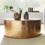 Enestående sofabord i aluminium, guldfarvet, 75 cm - Kategori: 4 Enestående sofabord i aluminium, guldfarvet, 75 cm