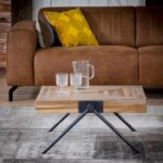 FURBO sofabord – natur/sort teaktræ/metal, kvadratisk (70×70) - Kategori: 4 FURBO sofabord - natur/sort teaktræ/metal, kvadratisk (70x70)