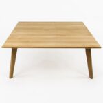 Firkantet sofabord i massiv egetræ 90x90x35 cm - Kategori: 4 Firkantet sofabord i massiv egetræ 90x90x35 cm