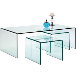 KARE DESIGN Clear Club sofabord - glas (3/sæt)