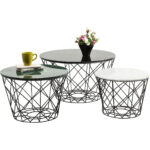 KARE DESIGN East Round sofabordssæt – grøn/hvid/sort marmor, rund (sæt m. 3) - Kategori: 4 KARE DESIGN East Round sofabordssæt - grøn/hvid/sort marmor, rund (sæt m. 3)