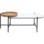 KARE DESIGN Layered sofabord - marmor, ask krydsfiner, stål (128x55)