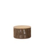 LAFORMA Dandara udendørs sofabord, rund – natur akacietræ og beige reb/stål (Ø70) - Kategori: 4 LAFORMA Dandara udendørs sofabord, rund - natur akacietræ og beige reb/stål (Ø70)