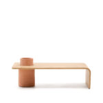 LAFORMA Olaria sofabord, rektangulær – terracotta og natur egefinér (110×60) - Kategori: 4 LAFORMA Olaria sofabord, rektangulær - terracotta og natur egefinér (110x60)