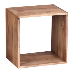 Massivt Træ Acacia Cube Hylde 43,5X43,5 Sidebord