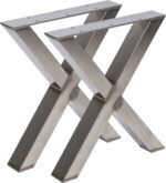 Oscar, Understel til sofabord, Krydsstel, rustfrit stål, H40x35x6 cm - Kategori: 4 Oscar, Understel til sofabord, Krydsstel, rustfrit stål, H40x35x6 cm