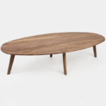 Ovalt sofabord på 150x70x35 cm i valnød - Kategori: 4 Ovalt sofabord på 150x70x35 cm i valnød