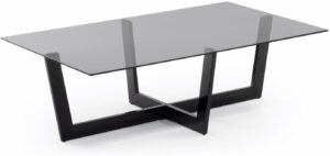 Plam, Sofabord, sort/klar, glas