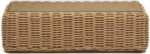 Portlligat, Udendørs sofabord, beige/hvid, H32,5x112x62 cm, syntetisk flet/rattan