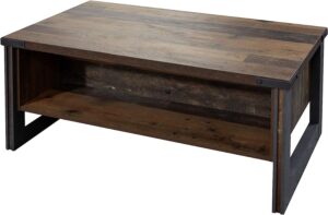 Prime Sofabord, Stuebord, 110 x 45 x 65 cm, Old Wood Matera med masser af hylde