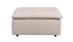 ROWICO Rawlins fodskammel, kvadratisk - beige stof (91x91)
