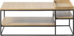 Rivoli, Sofabord, natur, H45x70x120 cm, egetræ, metal - Kategori: 4 Rivoli, Sofabord, natur, H45x70x120 cm, egetræ, metal