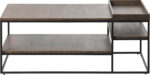 Rivoli, Sofabord, røget, H45x70x120 cm, egetræ, metal - Kategori: 4 Rivoli, Sofabord, røget, H45x70x120 cm, egetræ, metal