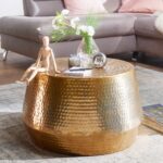 Rundt Guld Sofabord 60 Cm