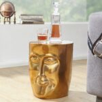 Rundt sofabord, guldfarvet, 32X39X35 cm - Kategori: 4 Rundt sofabord, guldfarvet, 32X39X35 cm