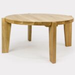 Rundt sofabord i egetræ med 4 ben Ø90×44 cm - Kategori: 4 Rundt sofabord i egetræ med 4 ben Ø90x44 cm