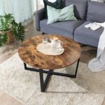 Rundt sofabord i industriel stil, 88x88x47 cm - Kategori: 4 Rundt sofabord i industriel stil, 88x88x47 cm