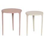 Sæt med 2 borde Beige Pink 40 x 40 x 50 cm