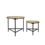 Sæt med 2 borde Sort 64 x 64 x 55 cm 62 x 62 x 55,5 cm - Kategori: 4 Sæt med 2 borde Sort 64 x 64 x 55 cm 62 x 62 x 55,5 cm