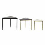 Set med 3 små borde Hvid Sort Grøn Gylden 68 x 46,5 x 53 cm - Kategori: 4 Set med 3 små borde Hvid Sort Grøn Gylden 68 x 46,5 x 53 cm
