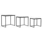 Set med 3 små borde Sort 58 x 36,5 x 53,5 cm - Kategori: 4 Set med 3 små borde Sort 58 x 36,5 x 53,5 cm