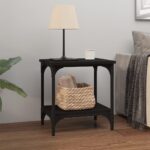Sidebord 40x30x42 cm konstrueret træ sort - Kategori: 4 Sidebord 40x30x42 cm konstrueret træ sort