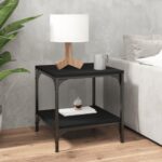Sidebord 40x40x40 cm konstrueret træ sort - Kategori: 4 Sidebord 40x40x40 cm konstrueret træ sort