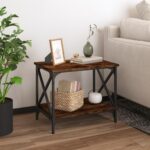 Sidebord 55x38x45 cm konstrueret træ røget egetræsfarve - Kategori: 4 Sidebord 55x38x45 cm konstrueret træ røget egetræsfarve
