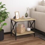 Sidebord 55x38x45 cm konstrueret træ sonoma-eg - Kategori: 4 Sidebord 55x38x45 cm konstrueret træ sonoma-eg