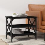 Sidebord 55x38x45 cm konstrueret træ sort - Kategori: 4 Sidebord 55x38x45 cm konstrueret træ sort
