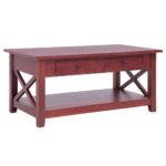 Sofabord 100 x 55 x 46 cm massivt mahognitræ brun - Kategori: 4 Sofabord 100 x 55 x 46 cm massivt mahognitræ brun