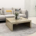 Sofabord 100x100x35 cm spånplade sonoma-eg - Kategori: 4 Sofabord 100x100x35 cm spånplade sonoma-eg
