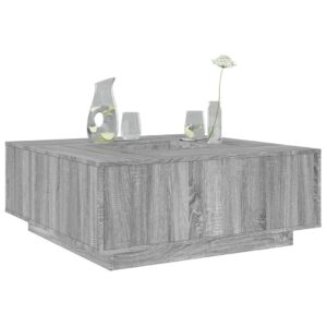 Sofabord 100x100x40 cm konstrueret træ grå sonoma-eg